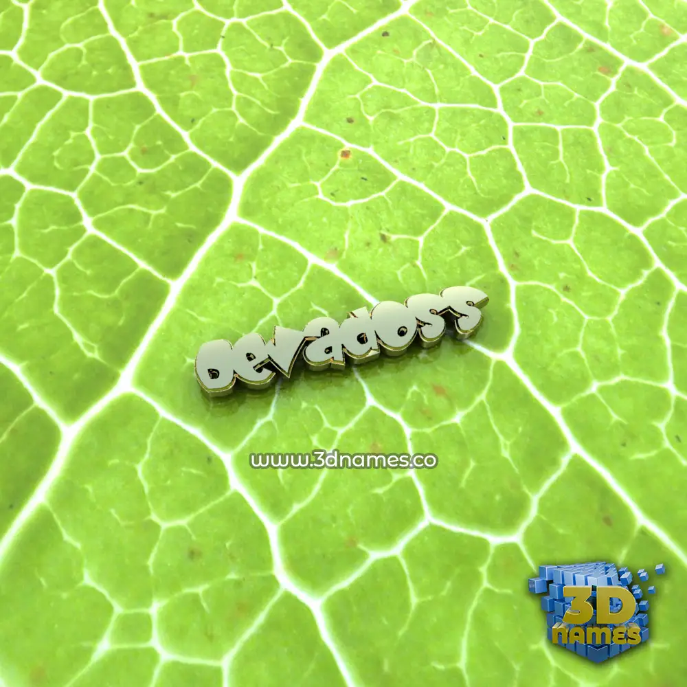 devadoss in Gold Leaf style - 3D name wallpaper