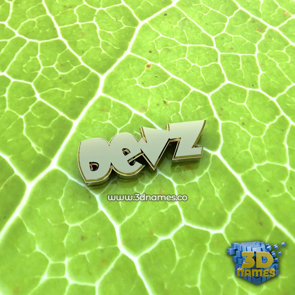 devz in Gold Leaf style - 3D name wallpaper