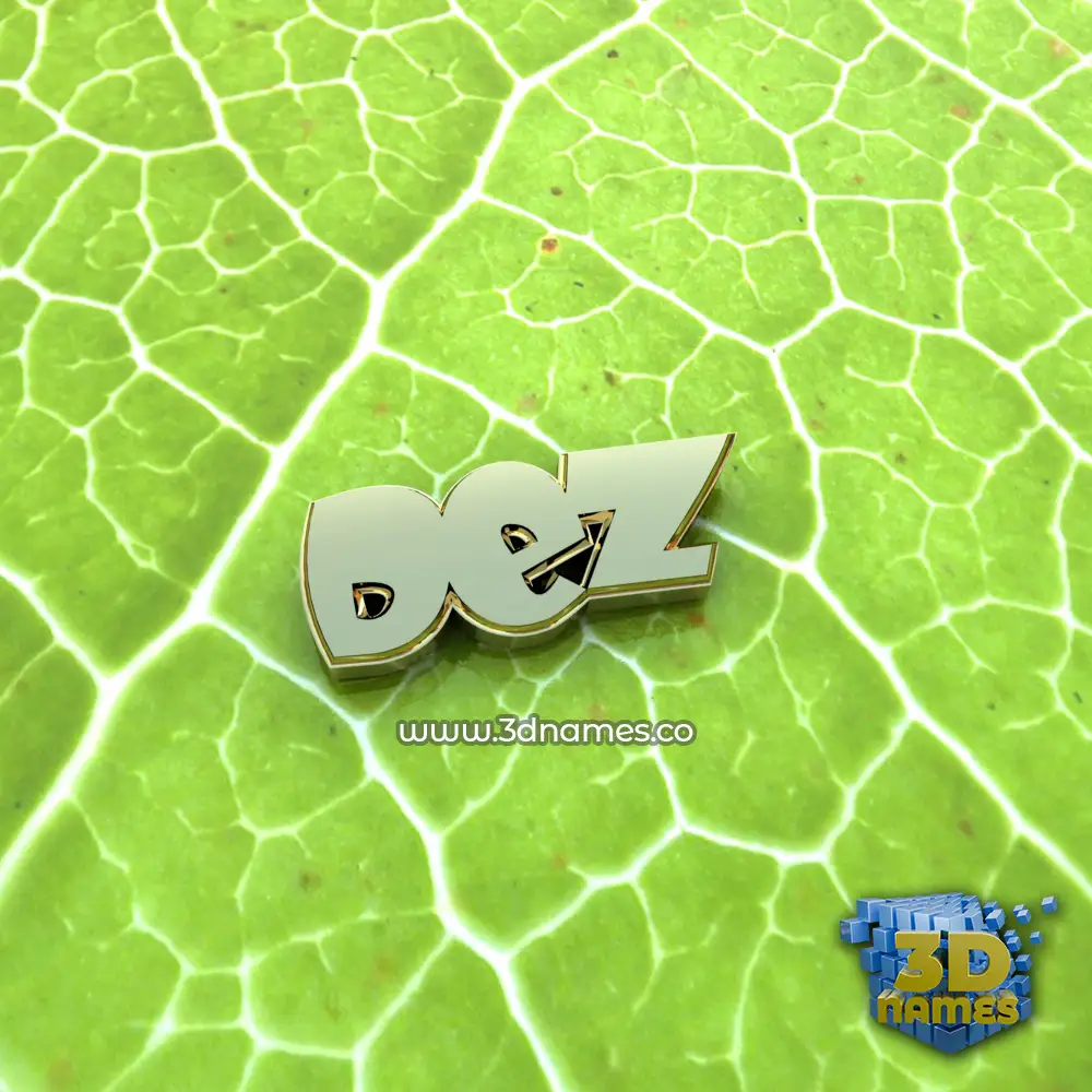 dez in Gold Leaf style - 3D name wallpaper