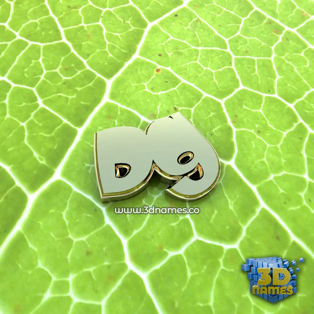 dg in Gold Leaf style - 3D name wallpaper