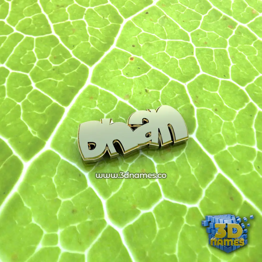 dhan in Gold Leaf style - 3D name wallpaper