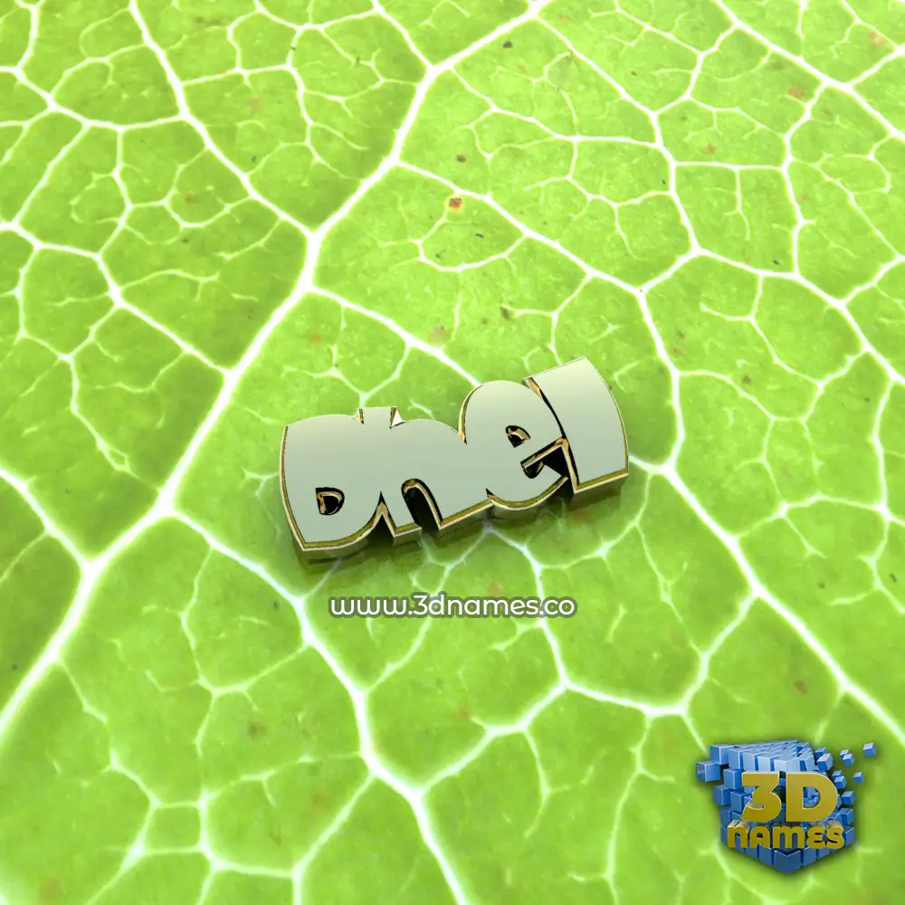 dhel in Gold Leaf style - 3D name wallpaper
