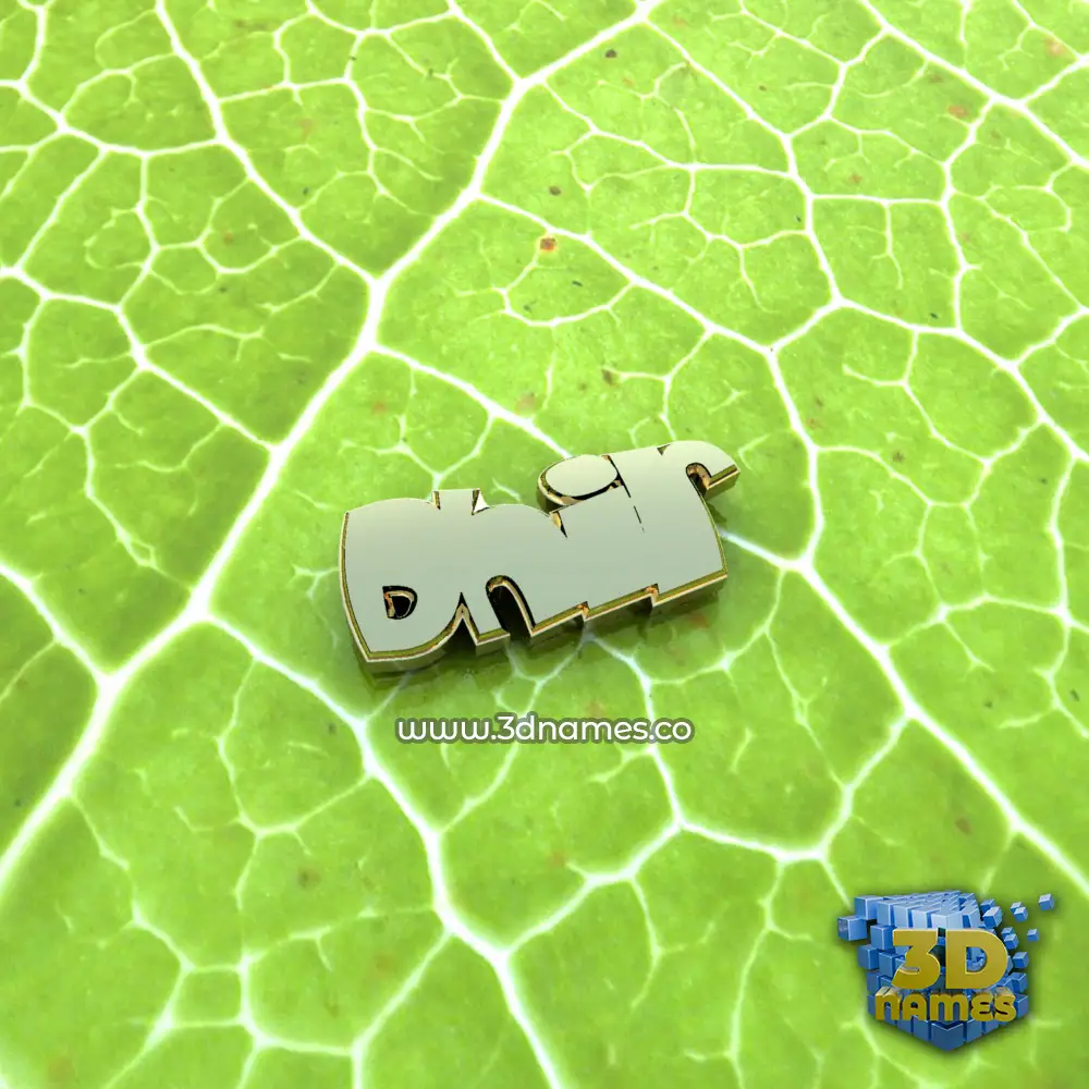 dhir in Gold Leaf style - 3D name wallpaper