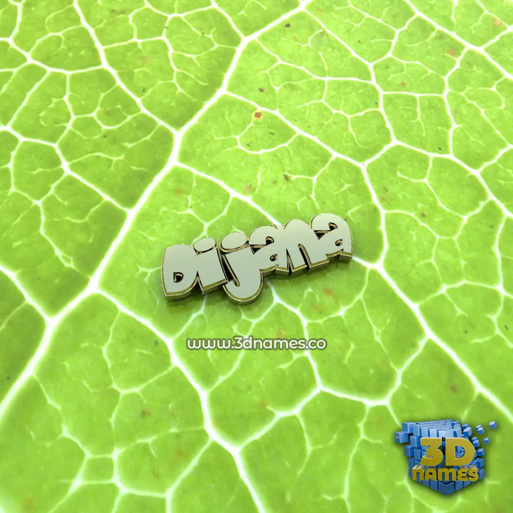dijana in Gold Leaf style - 3D name wallpaper