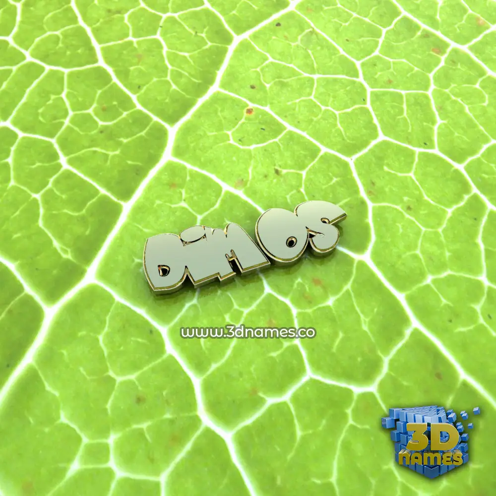 dimos in Gold Leaf style - 3D name wallpaper