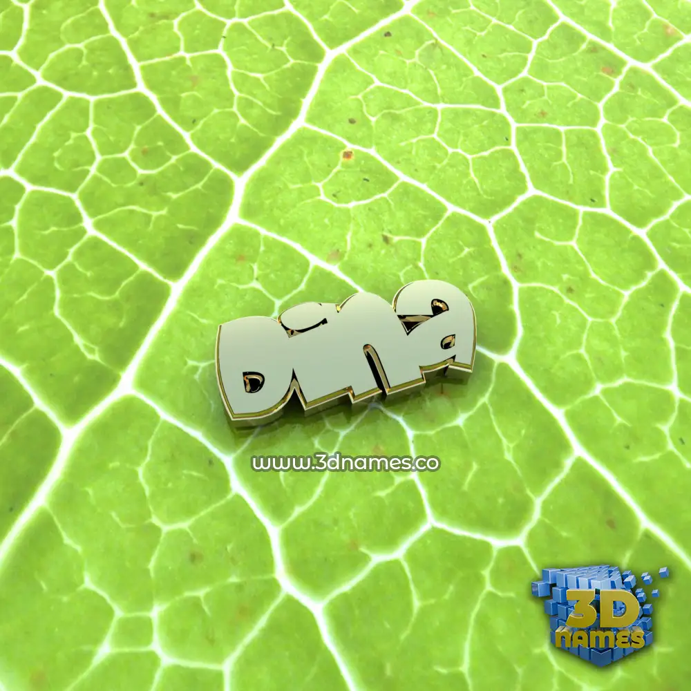 dina in Gold Leaf style - 3D name wallpaper