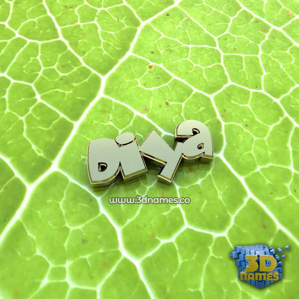 diya in Gold Leaf style - 3D name wallpaper