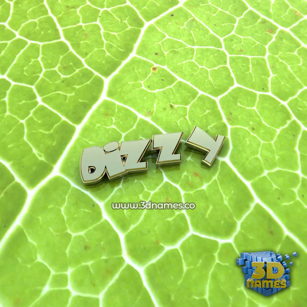 dizzy in Gold Leaf style - 3D name wallpaper