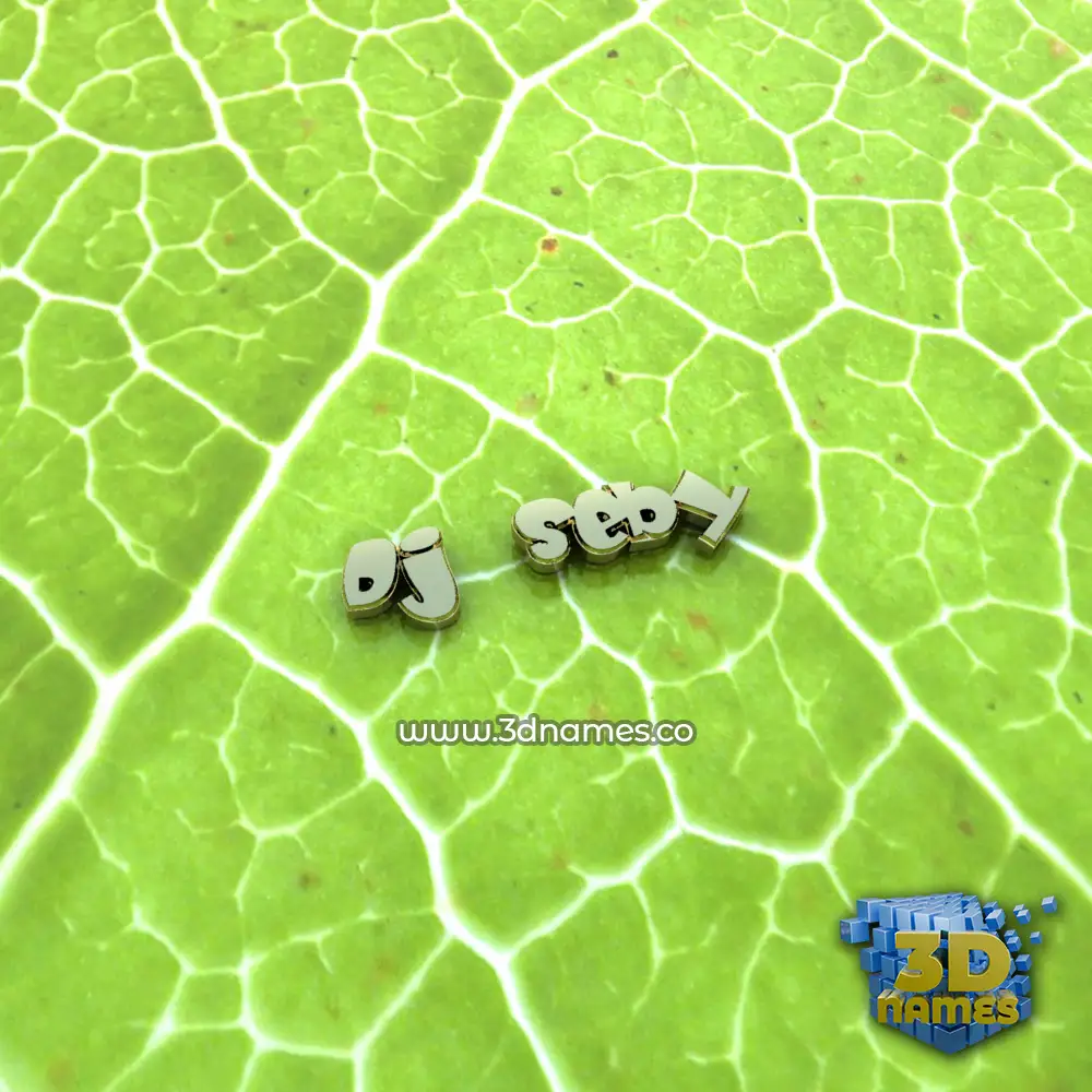 dj   seby in Gold Leaf style - 3D name wallpaper