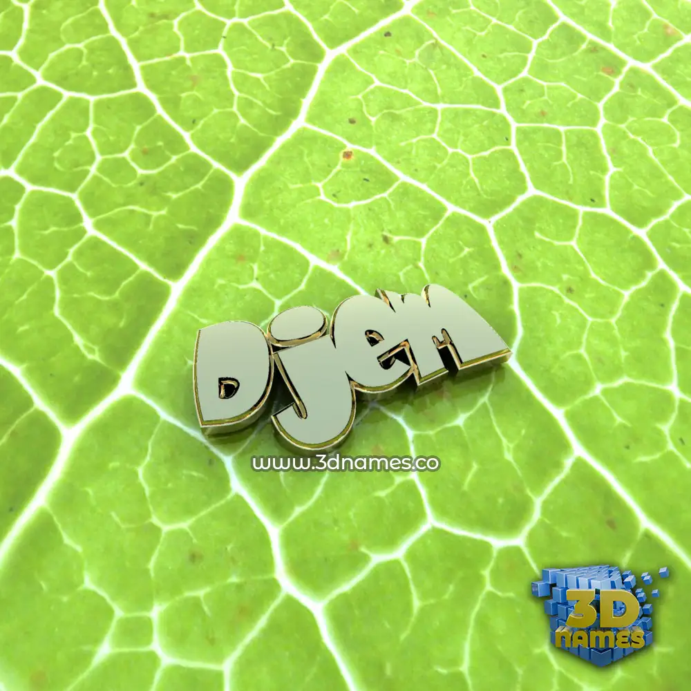 djem in Gold Leaf style - 3D name wallpaper