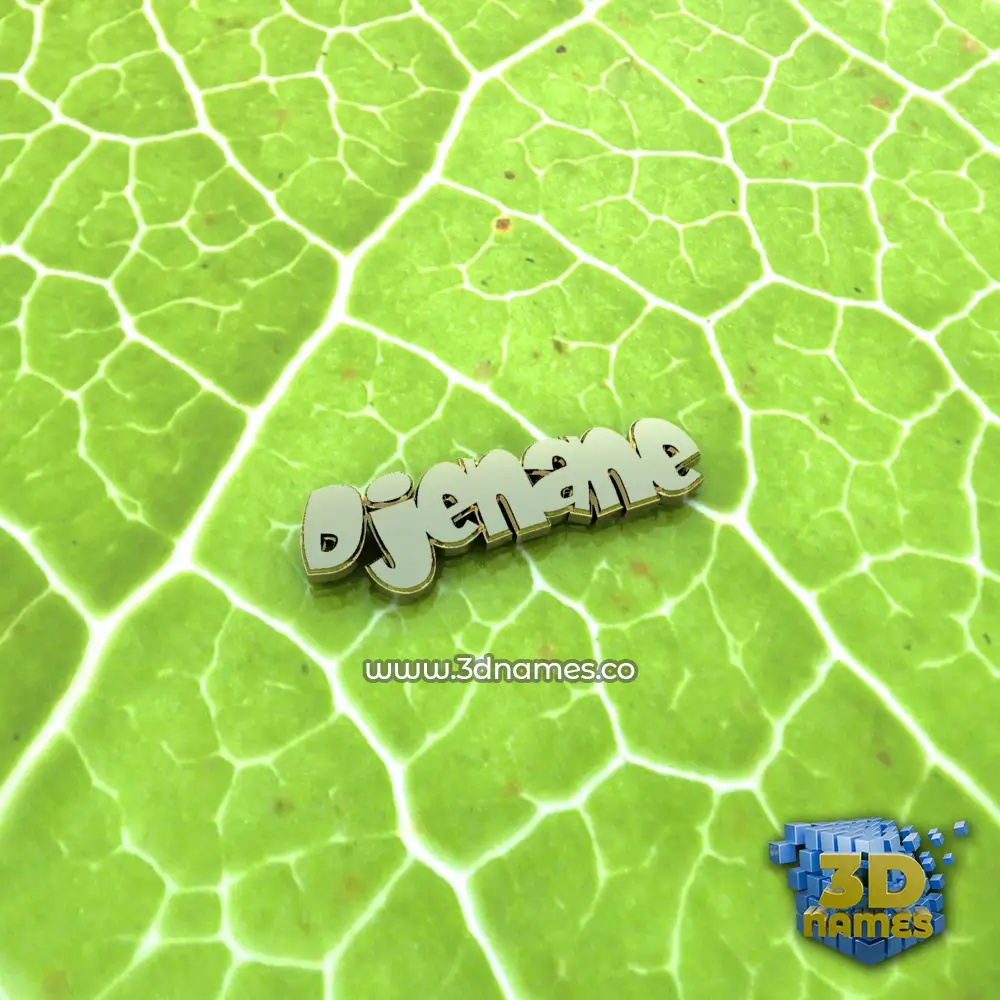 djenane in Gold Leaf style - 3D name wallpaper