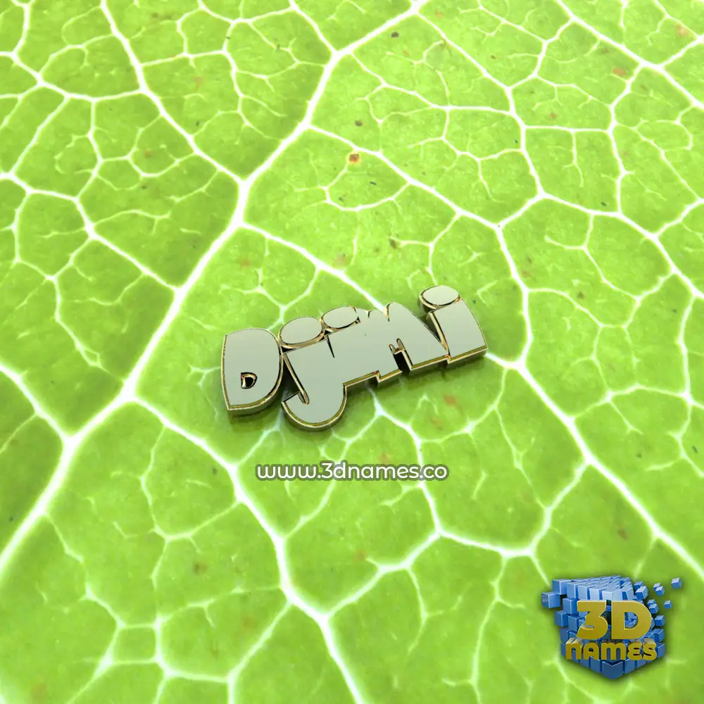 djimi in Gold Leaf style - 3D name wallpaper