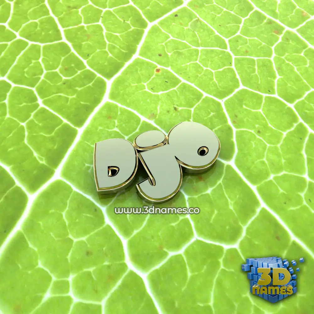 djo in Gold Leaf style - 3D name wallpaper