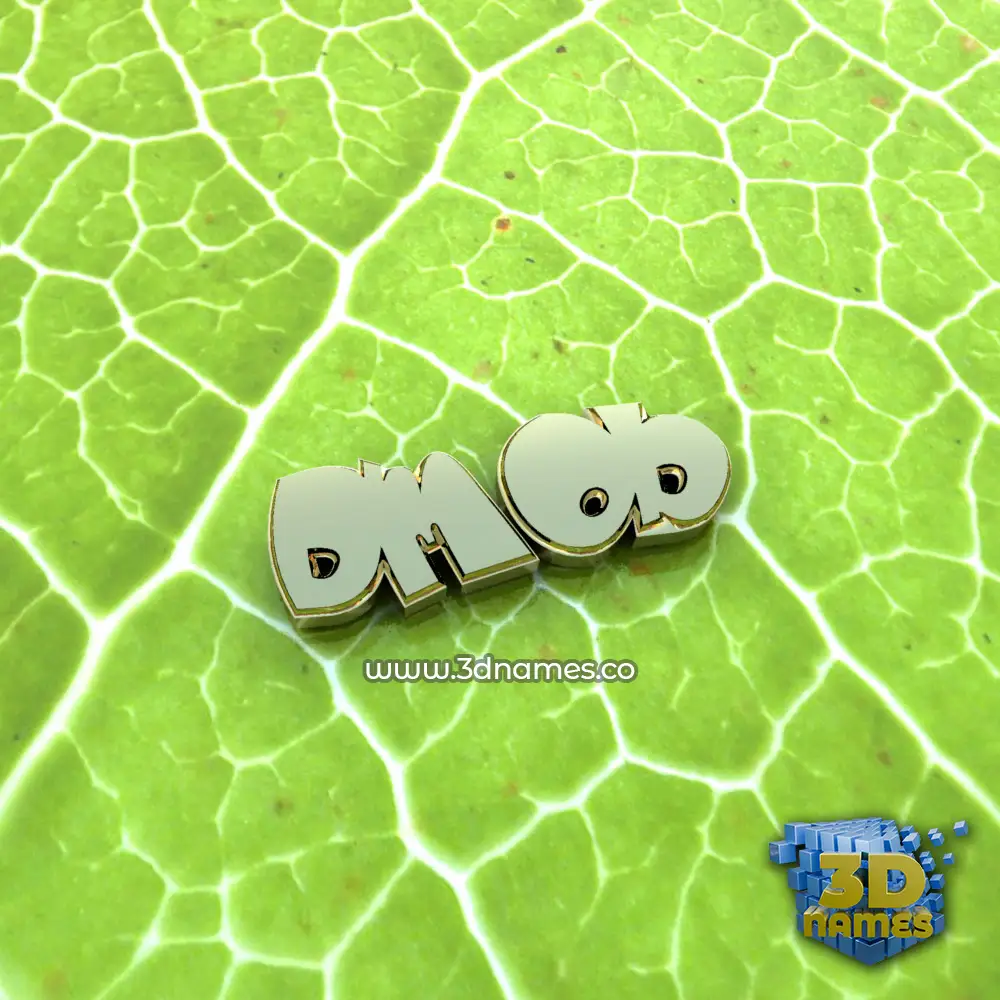 dmob in Gold Leaf style - 3D name wallpaper