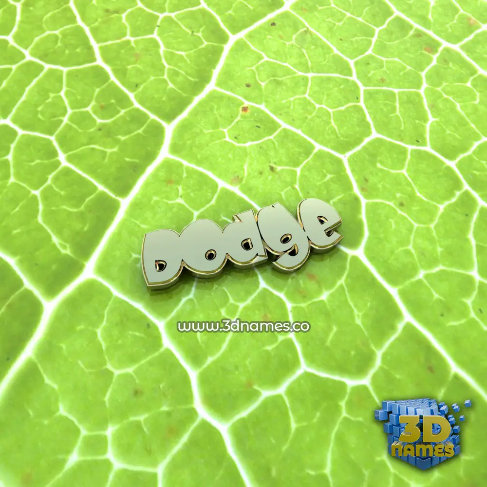 dodge in Gold Leaf style - 3D name wallpaper