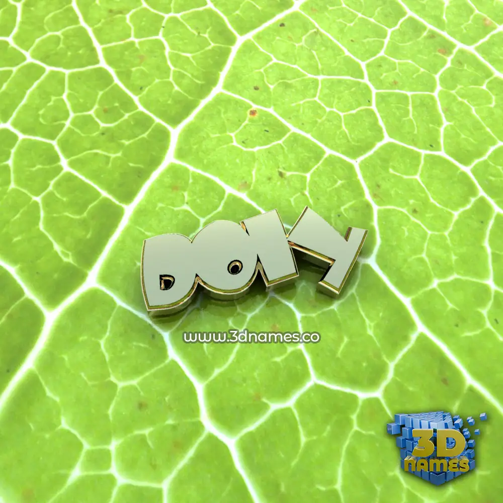 doly in Gold Leaf style - 3D name wallpaper
