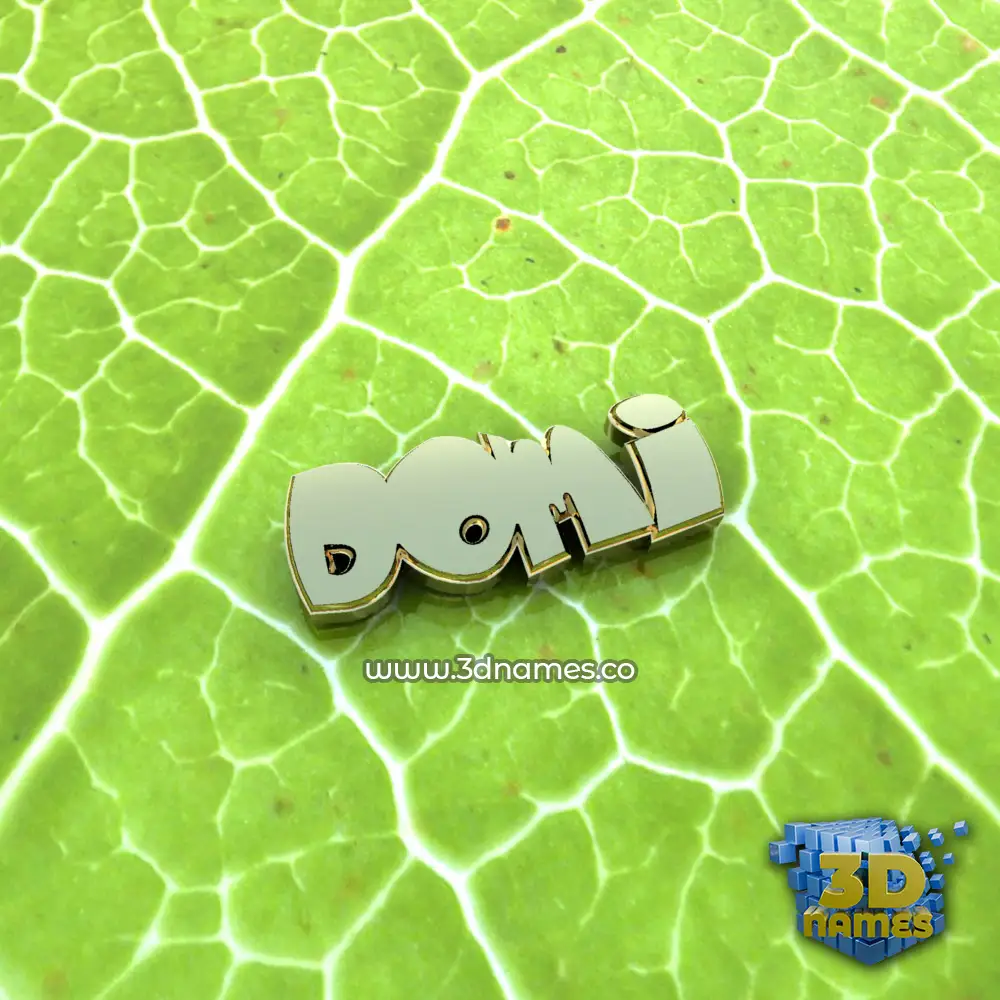 domi in Gold Leaf style - 3D name wallpaper