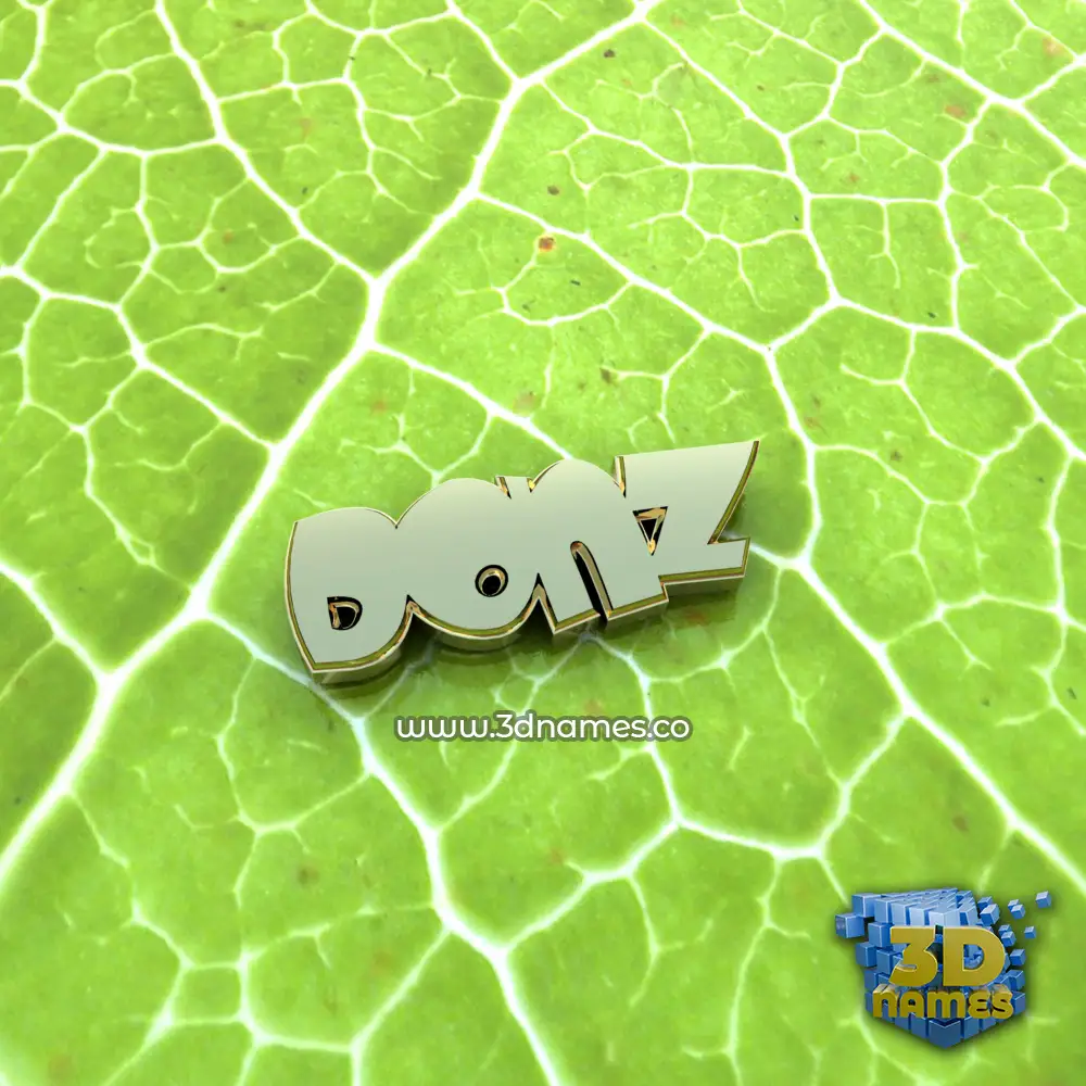 donz in Gold Leaf style - 3D name wallpaper