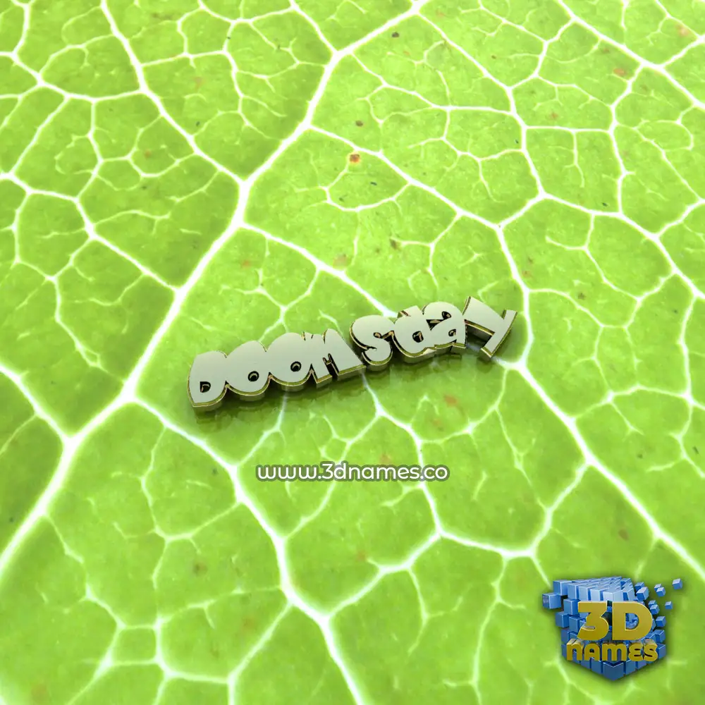 doomsday in Gold Leaf style - 3D name wallpaper