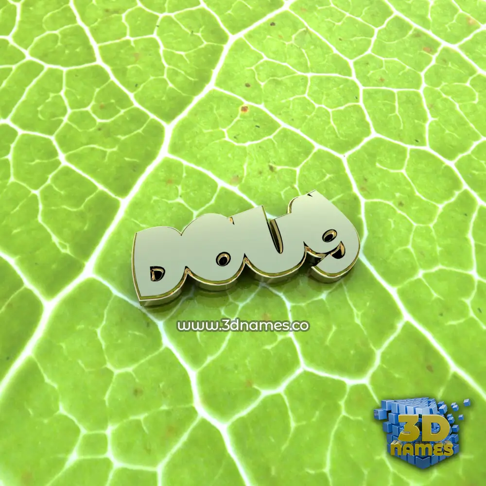doug in Gold Leaf style - 3D name wallpaper