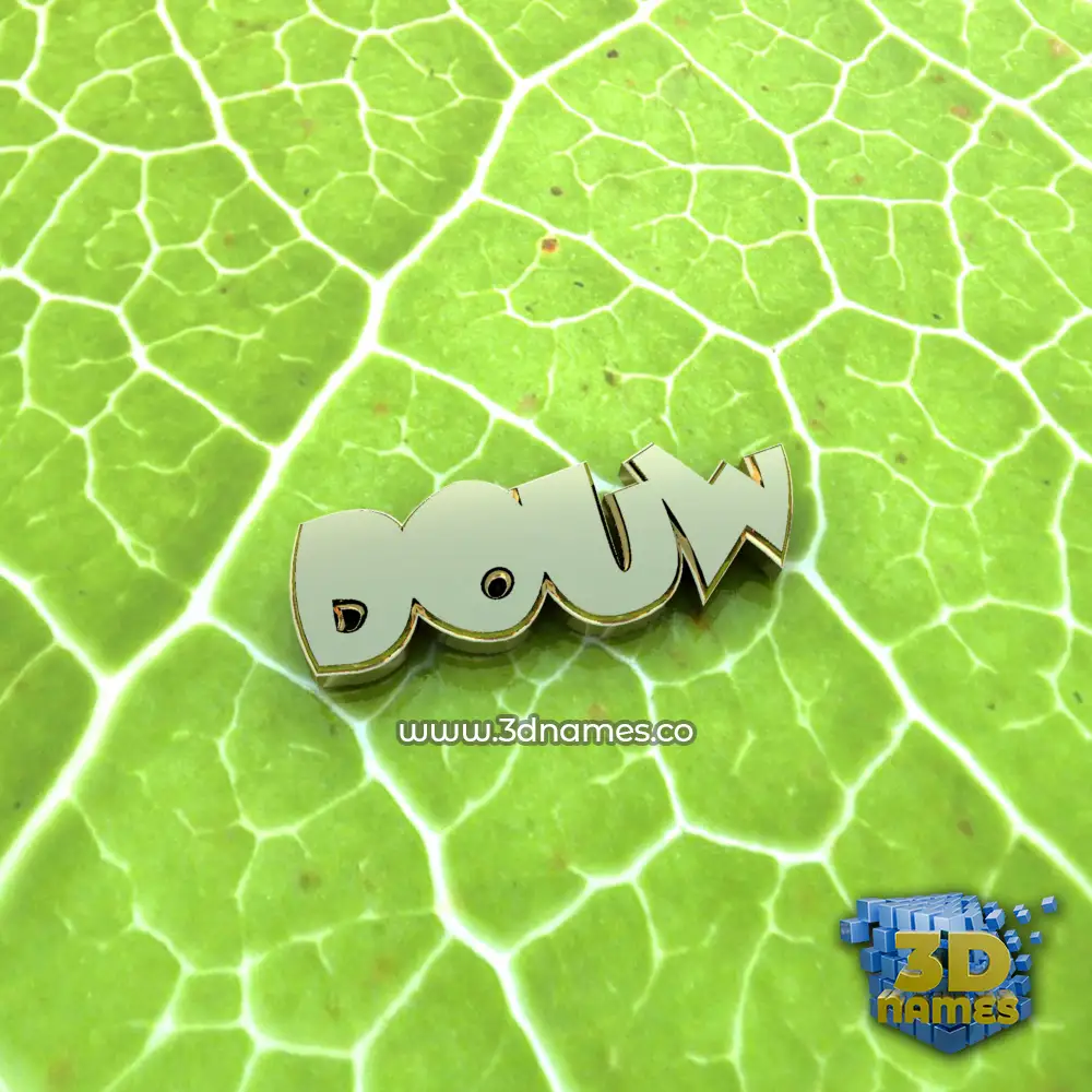 douw in Gold Leaf style - 3D name wallpaper