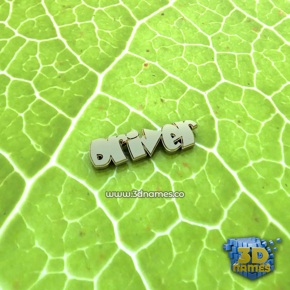 driver in Gold Leaf style - 3D name wallpaper