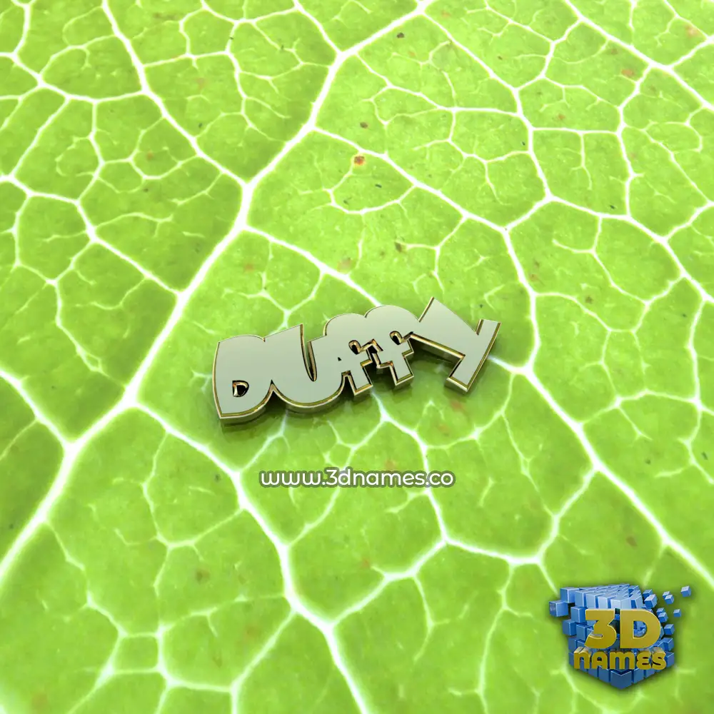 duffy in Gold Leaf style - 3D name wallpaper