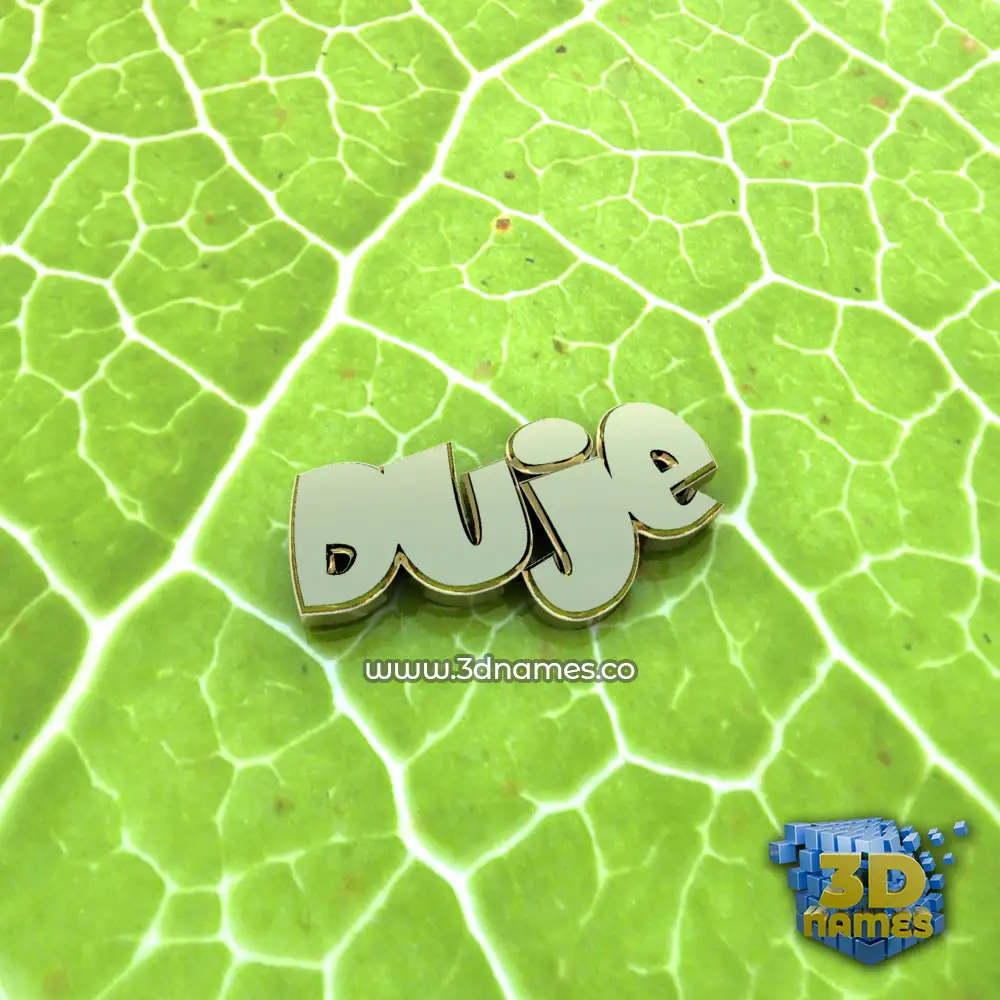 duje in Gold Leaf style - 3D name wallpaper