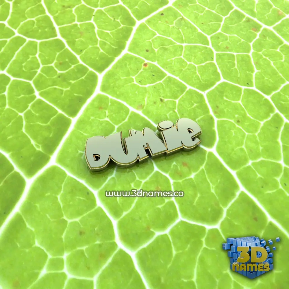 dumie in Gold Leaf style - 3D name wallpaper