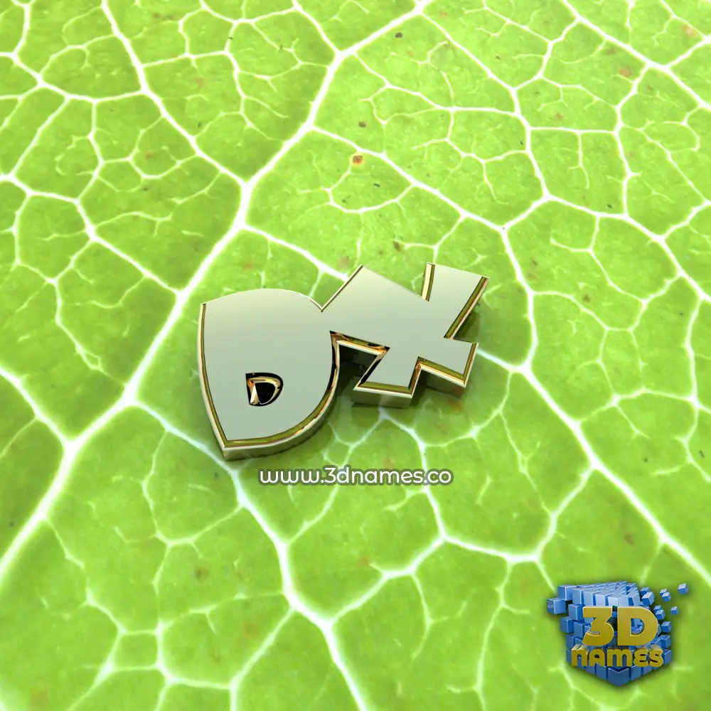 dx in Gold Leaf style - 3D name wallpaper