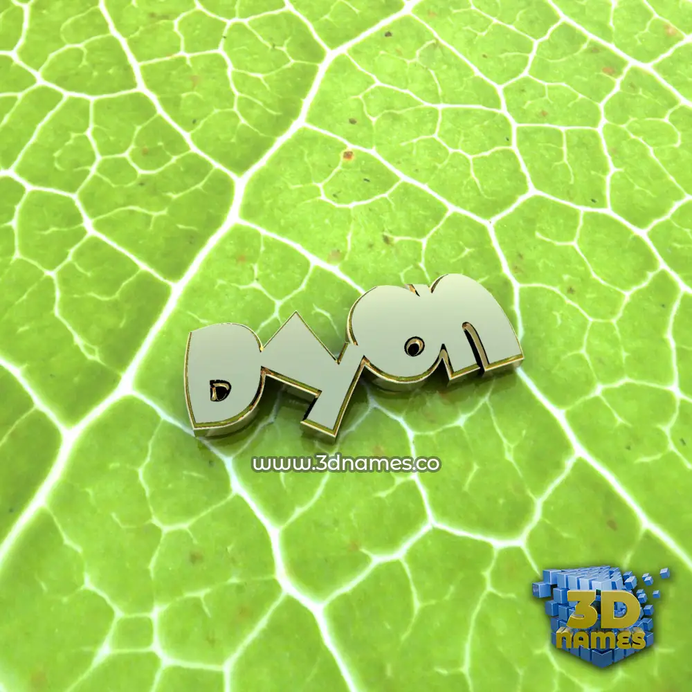 dyon in Gold Leaf style - 3D name wallpaper