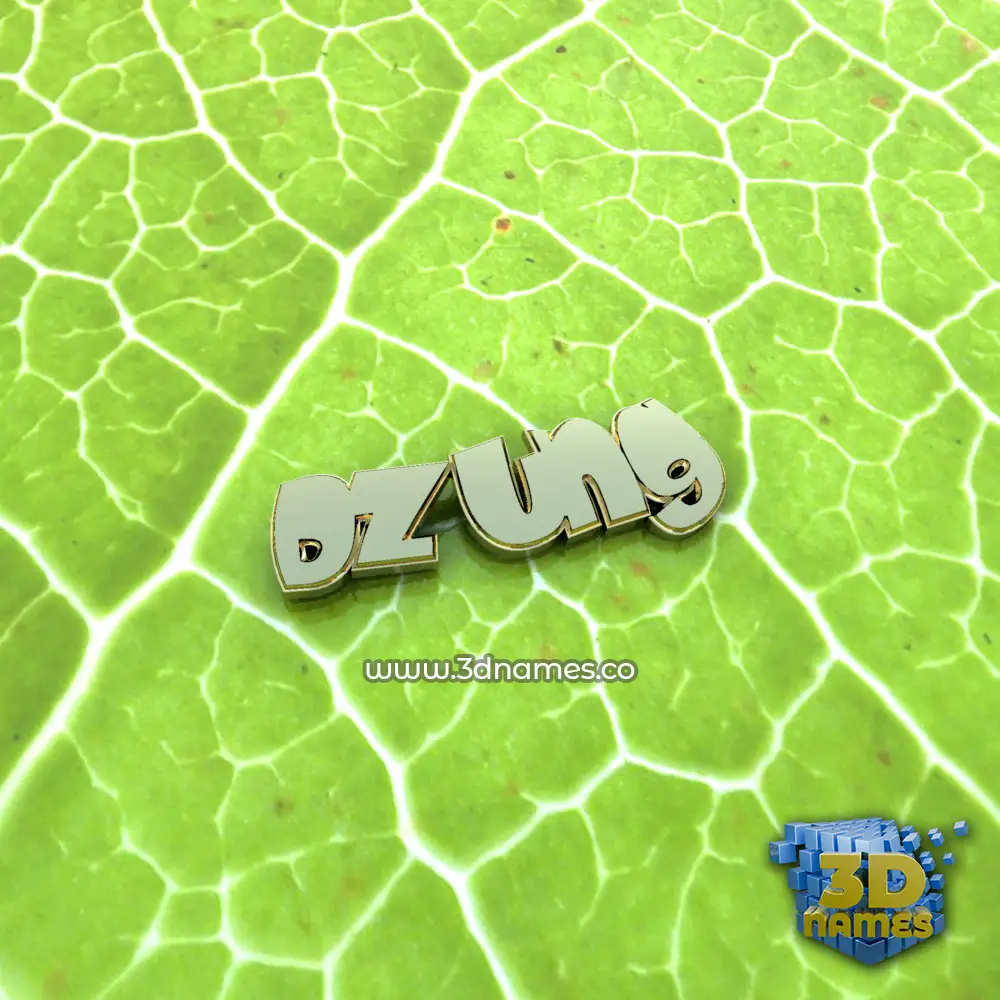 dzung in Gold Leaf style - 3D name wallpaper