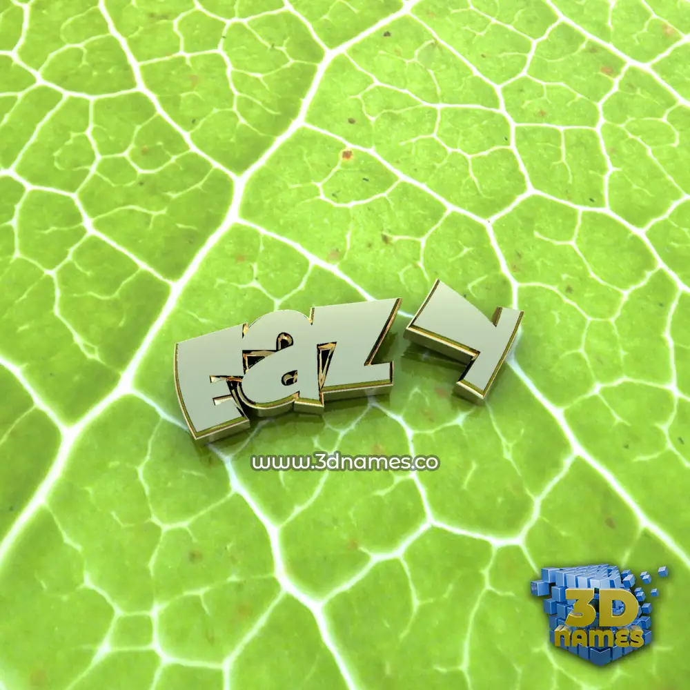 eazy in Gold Leaf style - 3D name wallpaper