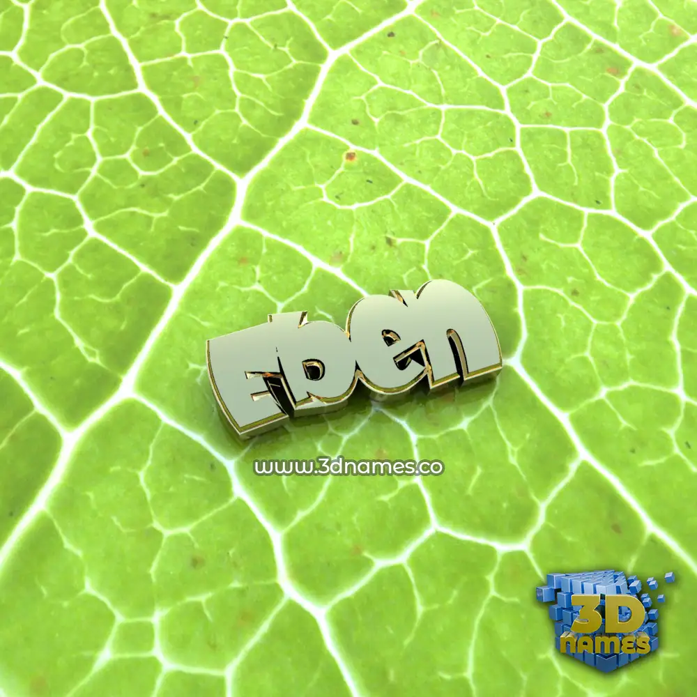 eben in Gold Leaf style - 3D name wallpaper