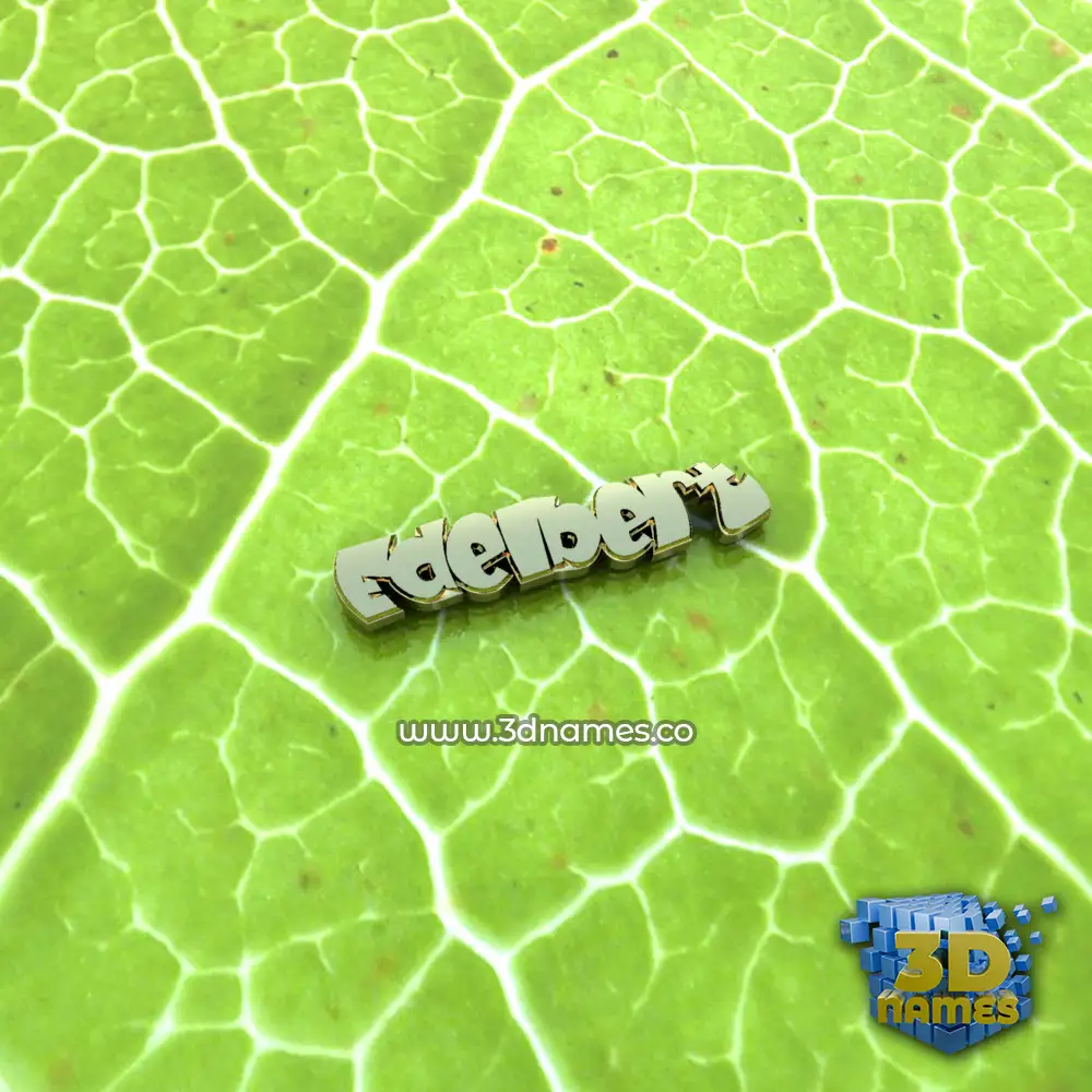 edelbert in Gold Leaf style - 3D name wallpaper