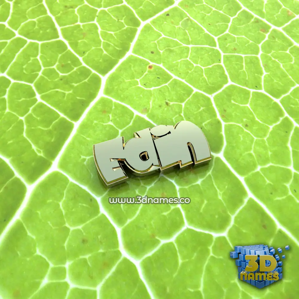 edin in Gold Leaf style - 3D name wallpaper