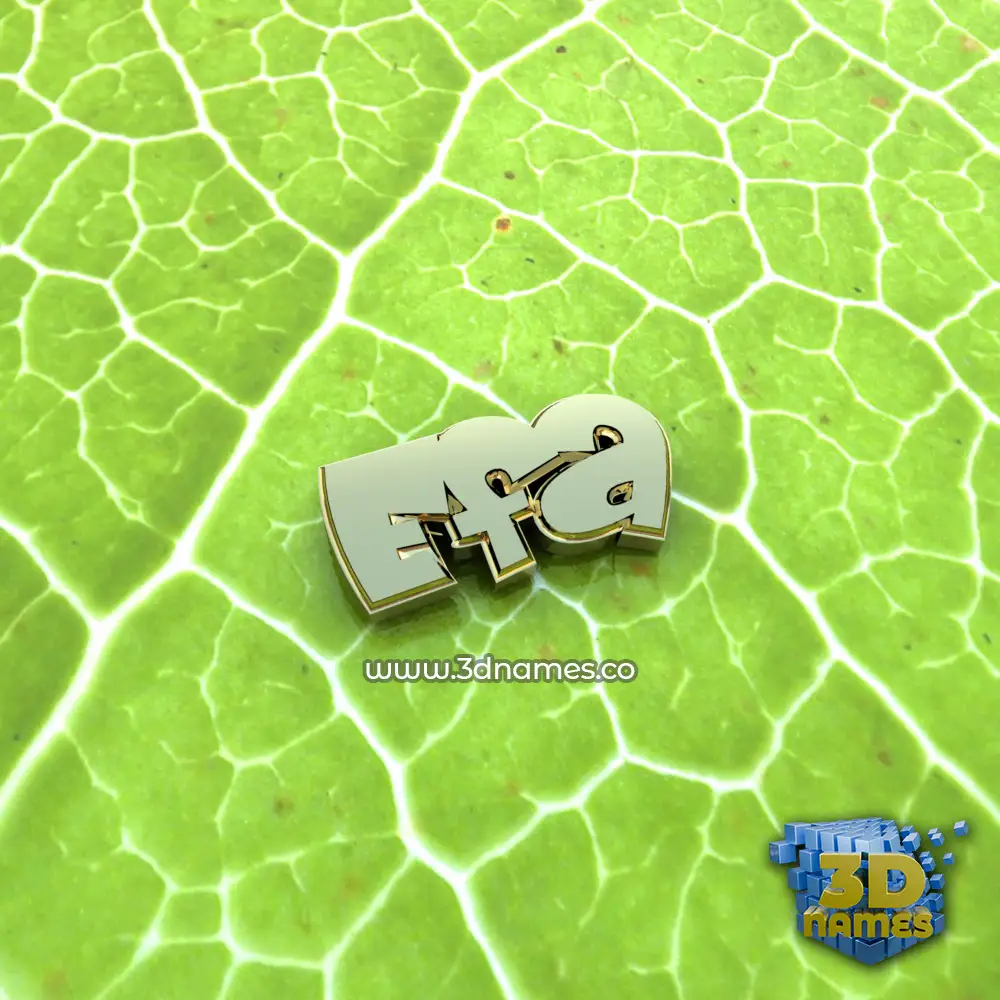 efa in Gold Leaf style - 3D name wallpaper