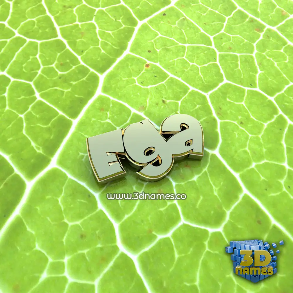 ega in Gold Leaf style - 3D name wallpaper