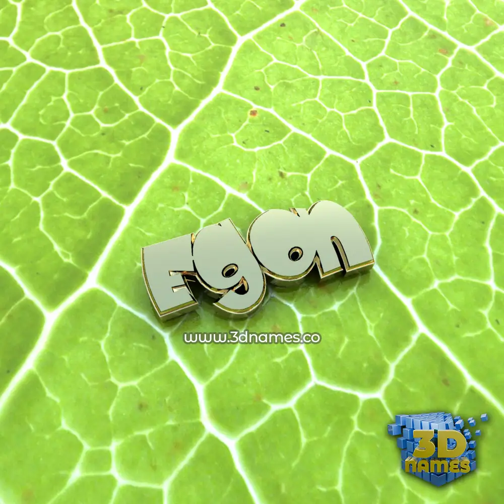 egon in Gold Leaf style - 3D name wallpaper