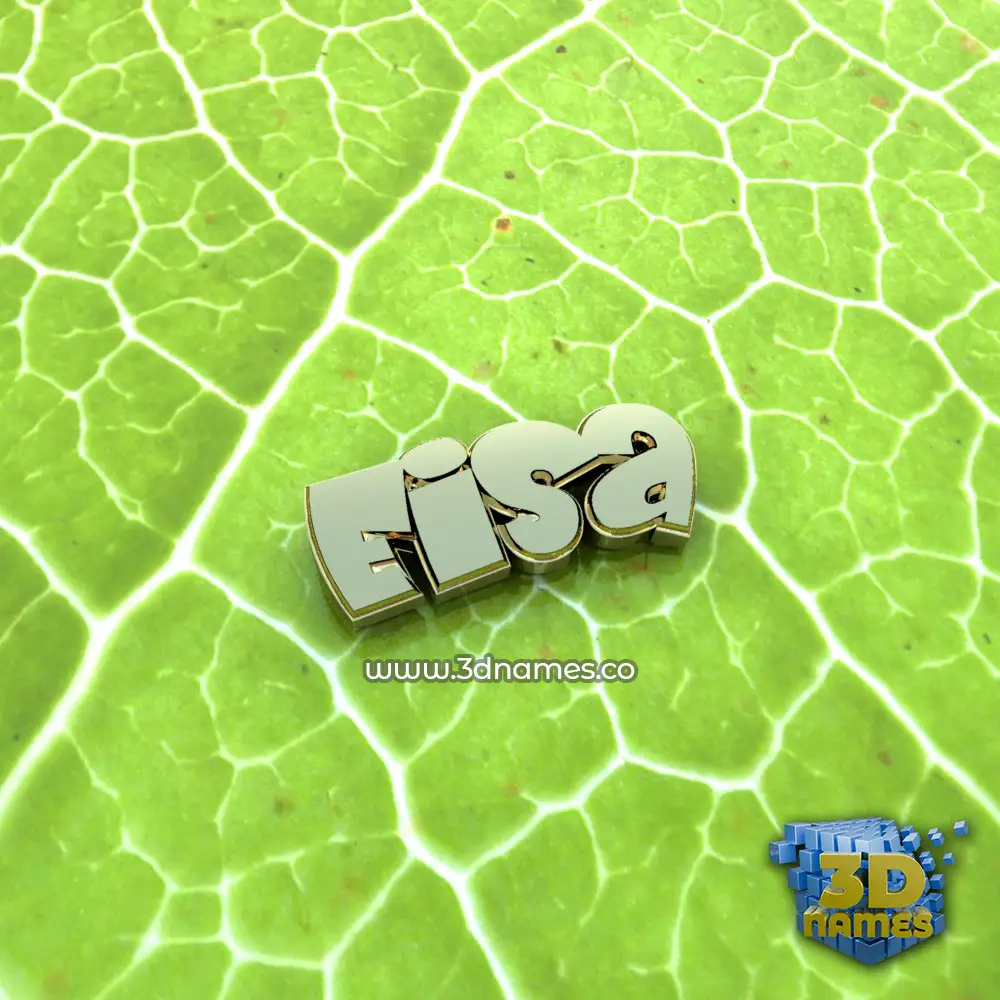 eisa in Gold Leaf style - 3D name wallpaper