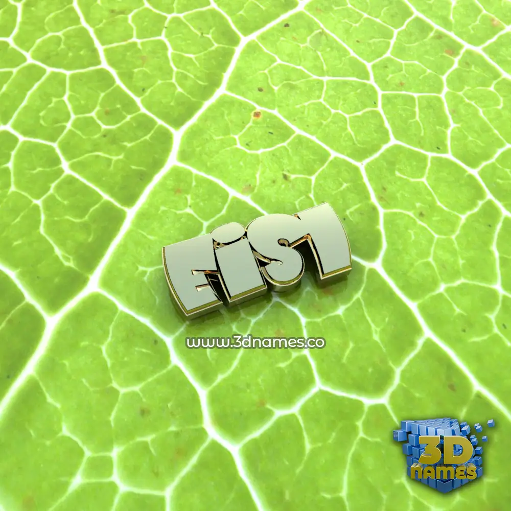 eisl in Gold Leaf style - 3D name wallpaper