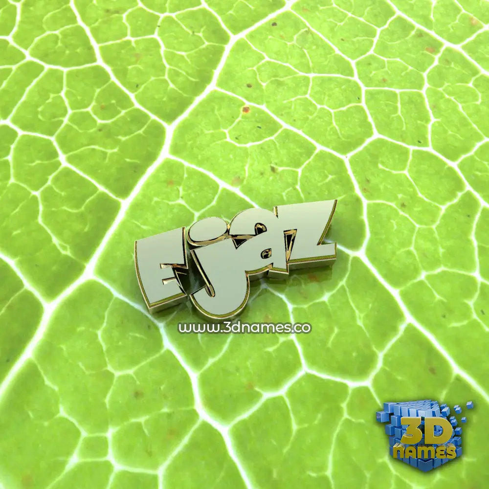 ejaz in Gold Leaf style - 3D name wallpaper