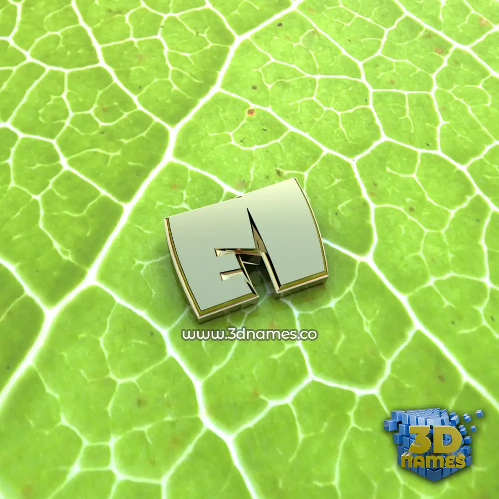el in Gold Leaf style - 3D name wallpaper