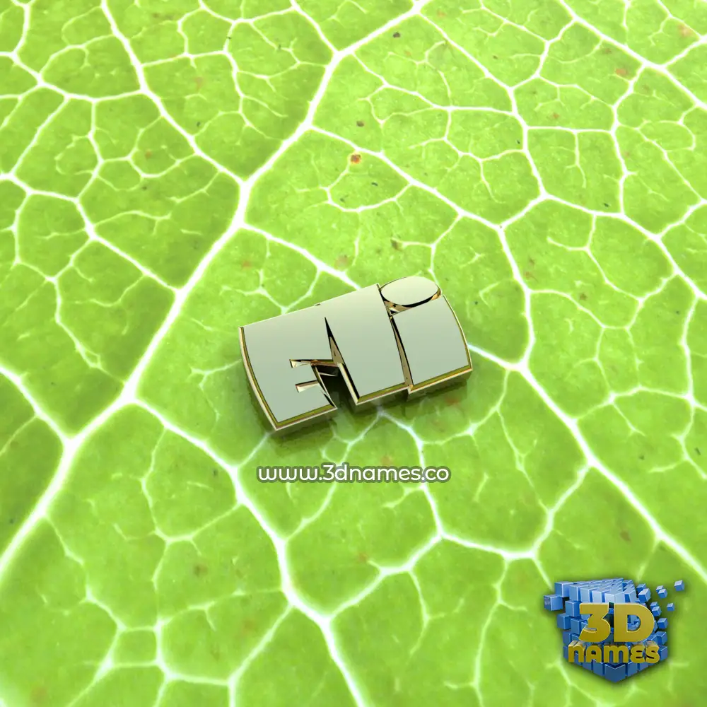 eli in Gold Leaf style - 3D name wallpaper