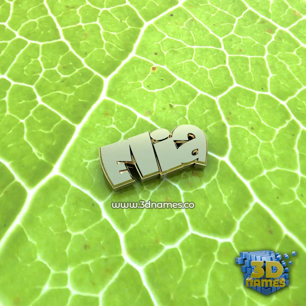 elia in Gold Leaf style - 3D name wallpaper