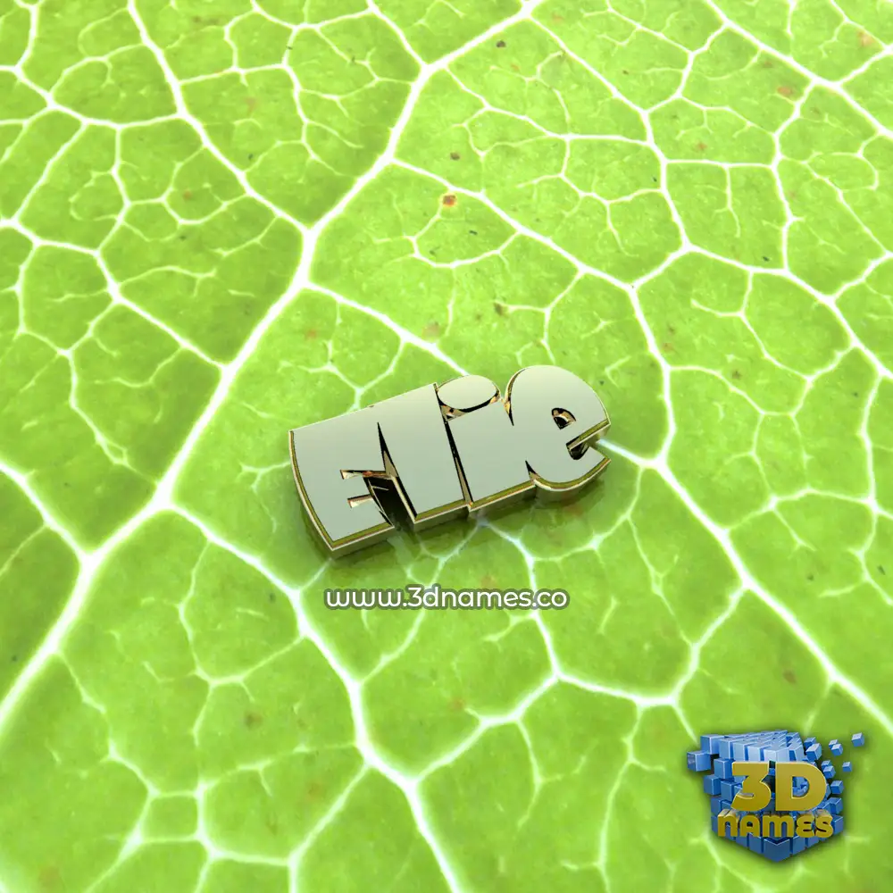 elie in Gold Leaf style - 3D name wallpaper