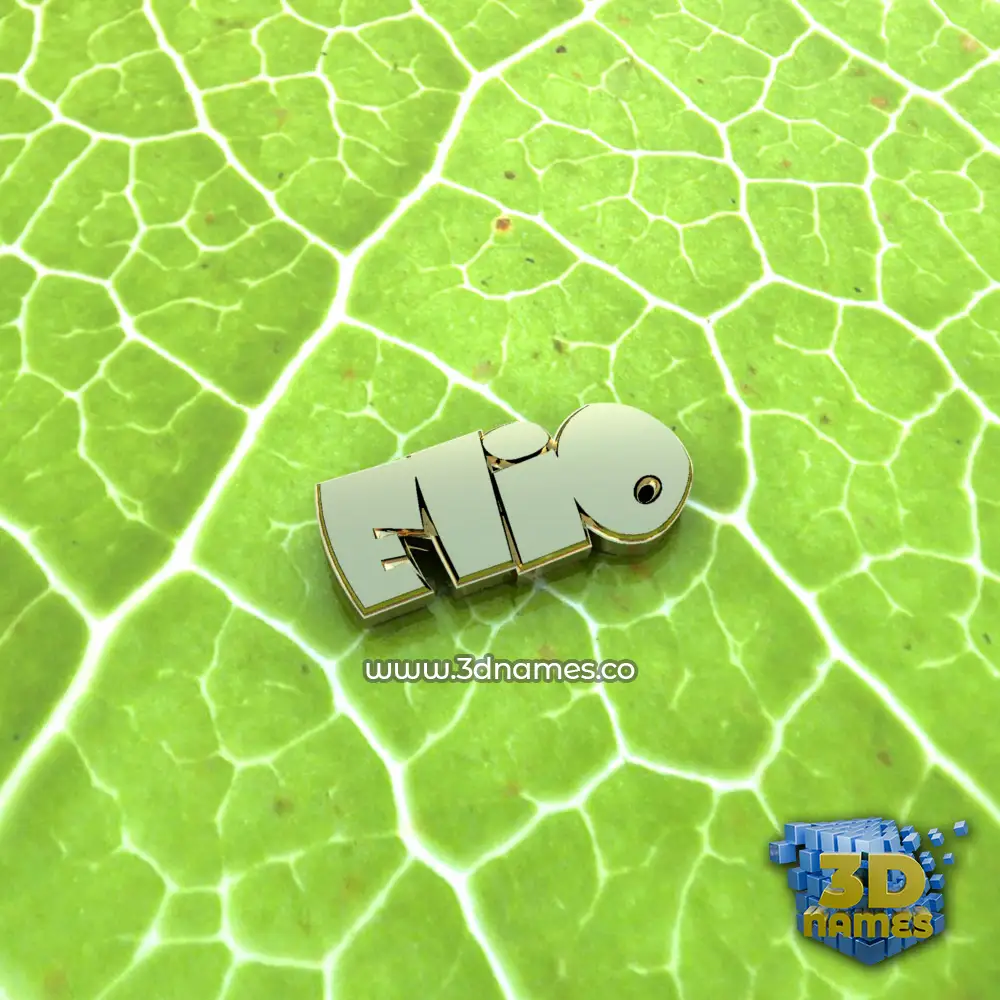 elio in Gold Leaf style - 3D name wallpaper
