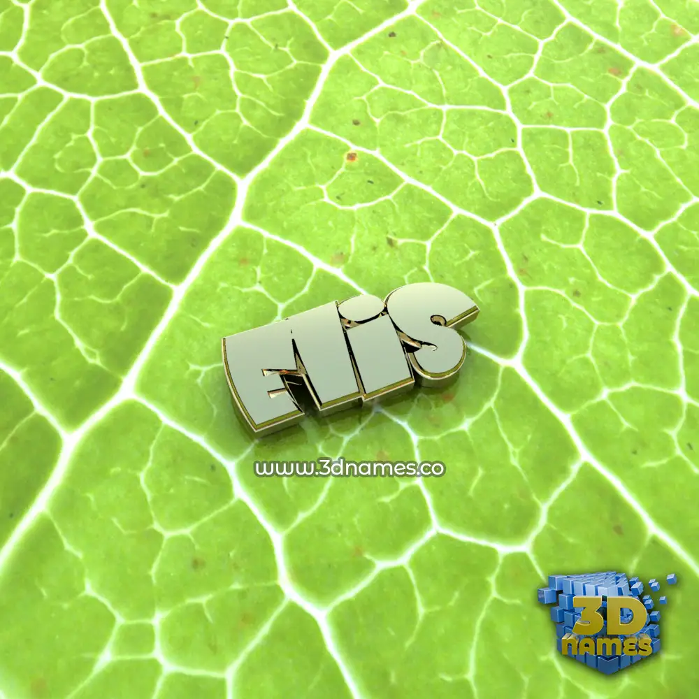 elis in Gold Leaf style - 3D name wallpaper