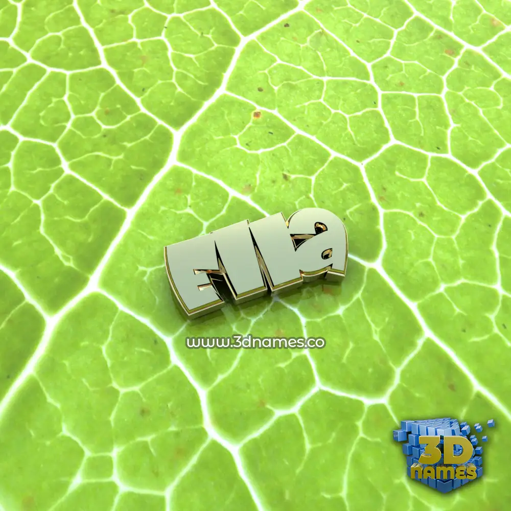 ella in Gold Leaf style - 3D name wallpaper