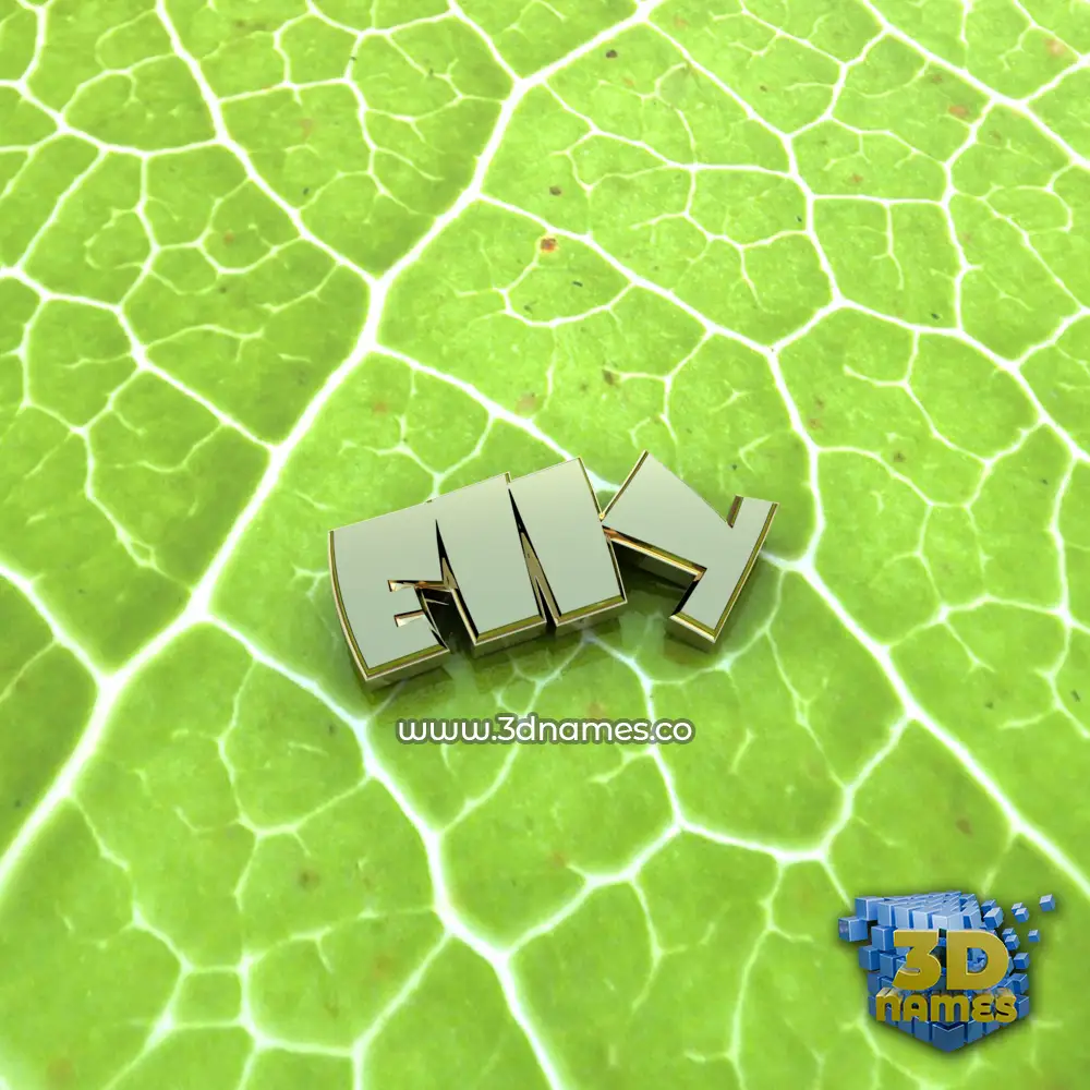 elly in Gold Leaf style - 3D name wallpaper